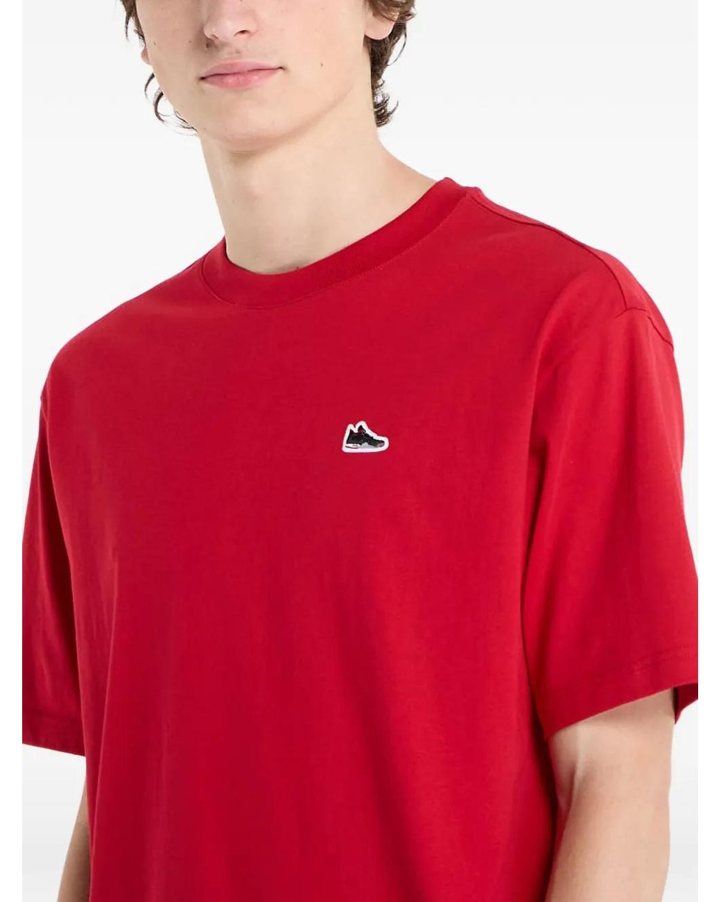 Nike Red Logo-Patch T-Shirt for men