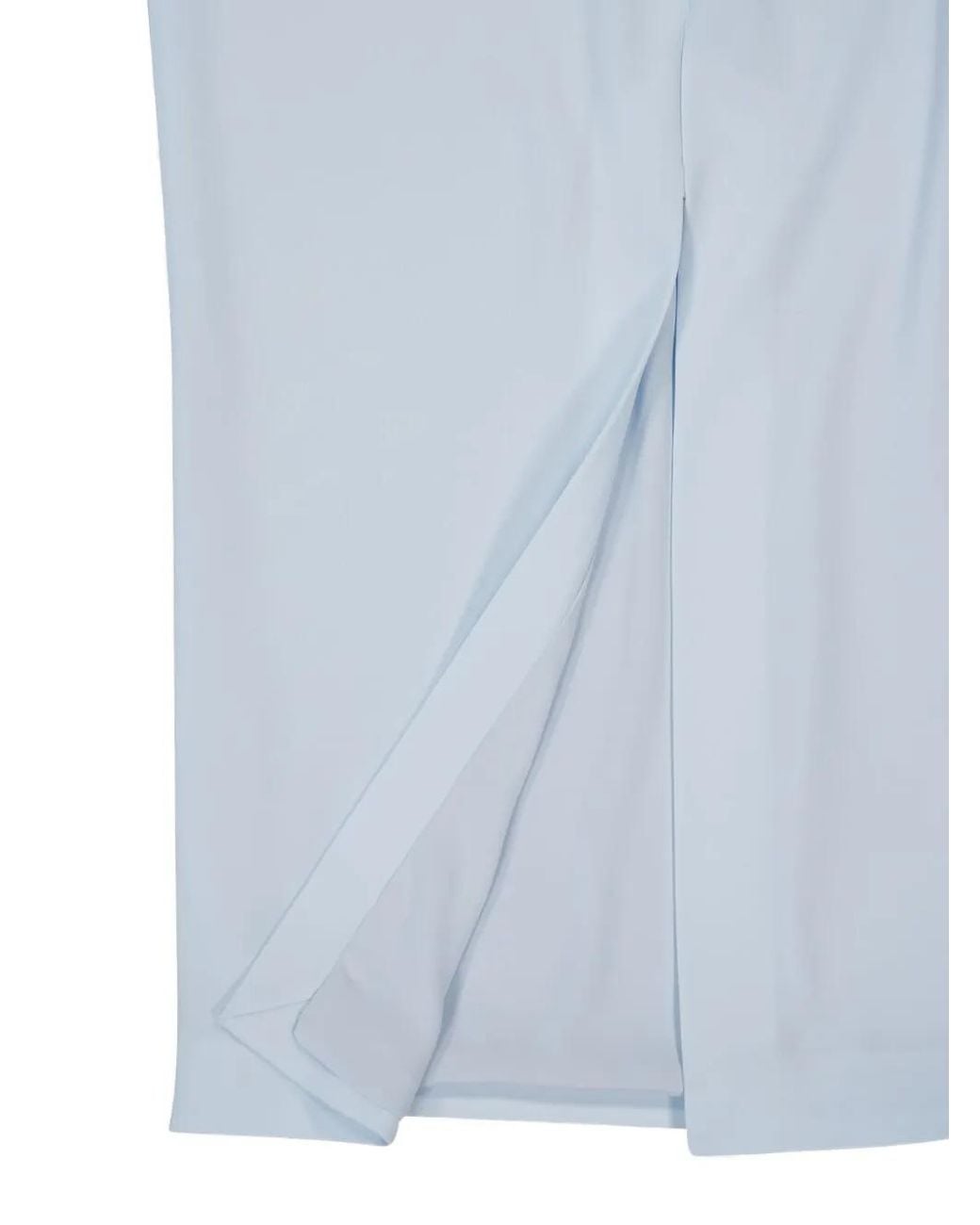 Roland Mouret White Draped Sleeveless Midi Dress