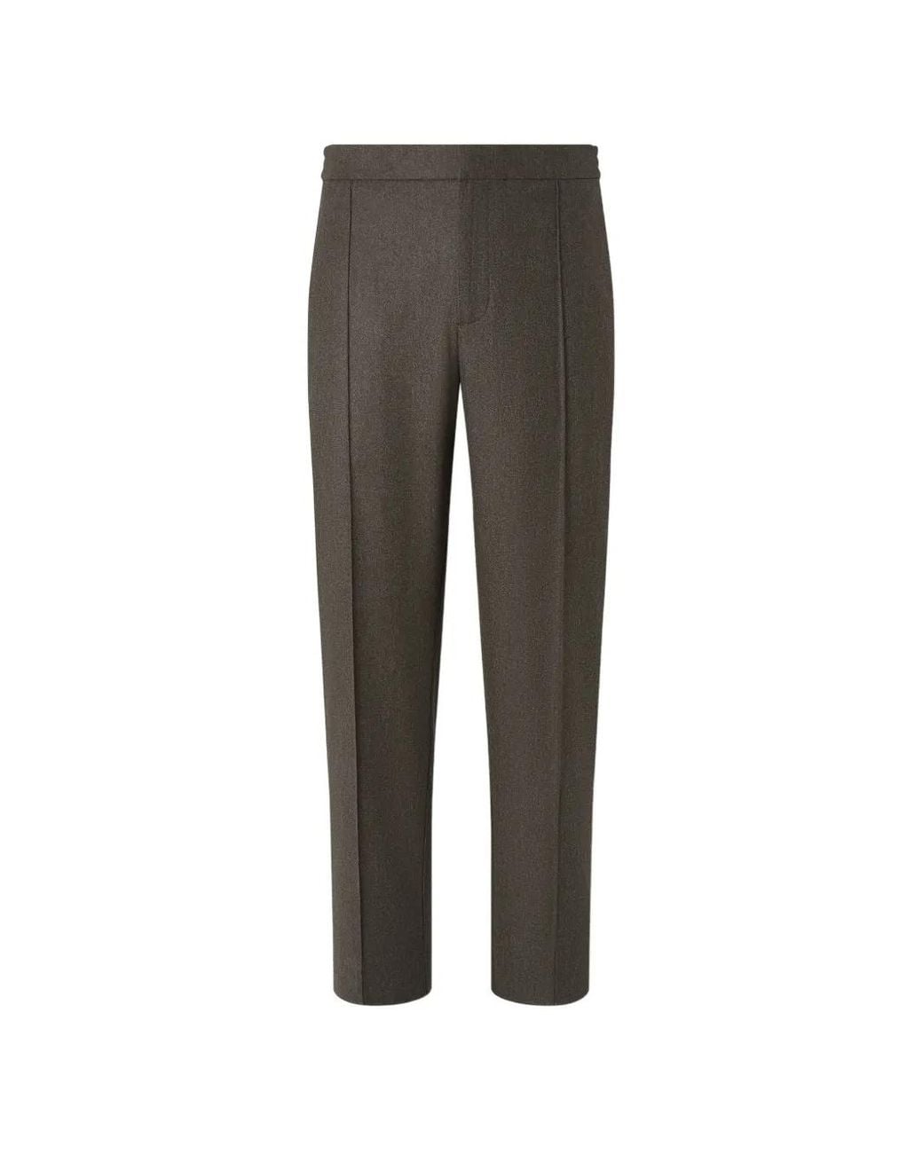 Zegna Gray Dark Wool Silk And Cashmere Pants for men