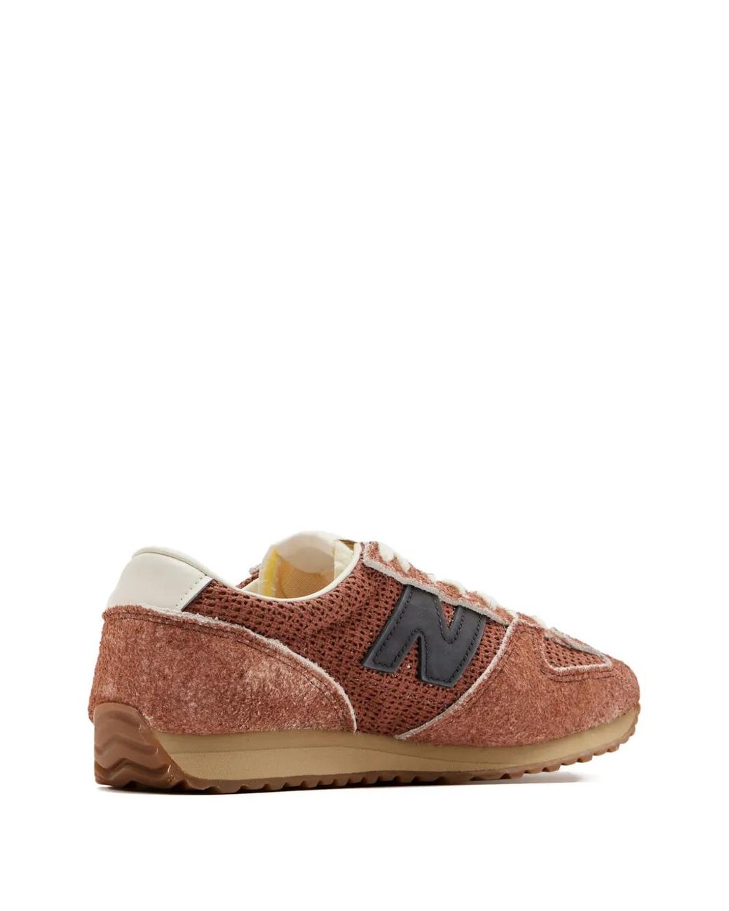 New Balance Brown Suede Panelled Sneakers