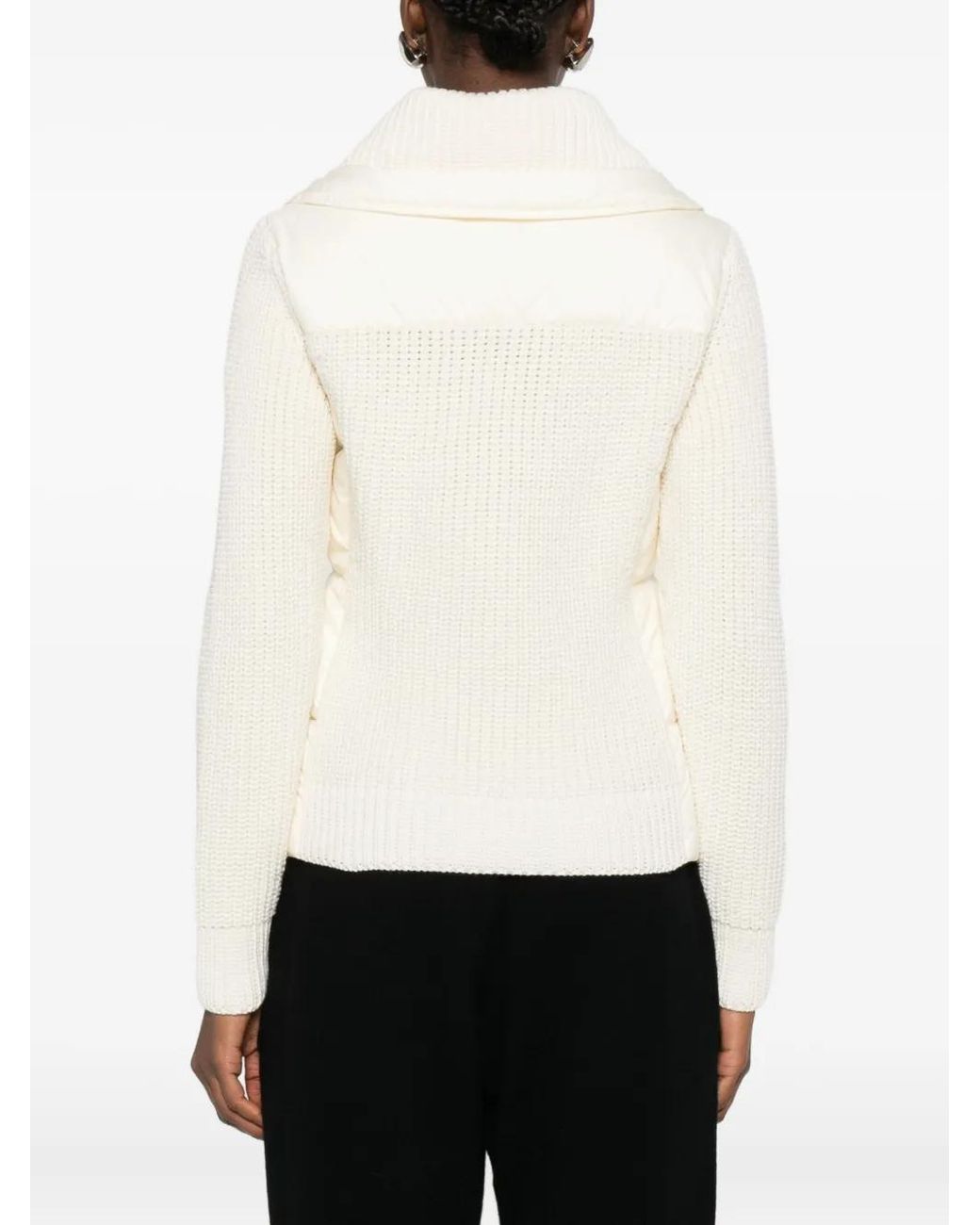 Moncler Donsjack Met Rits in het Natural