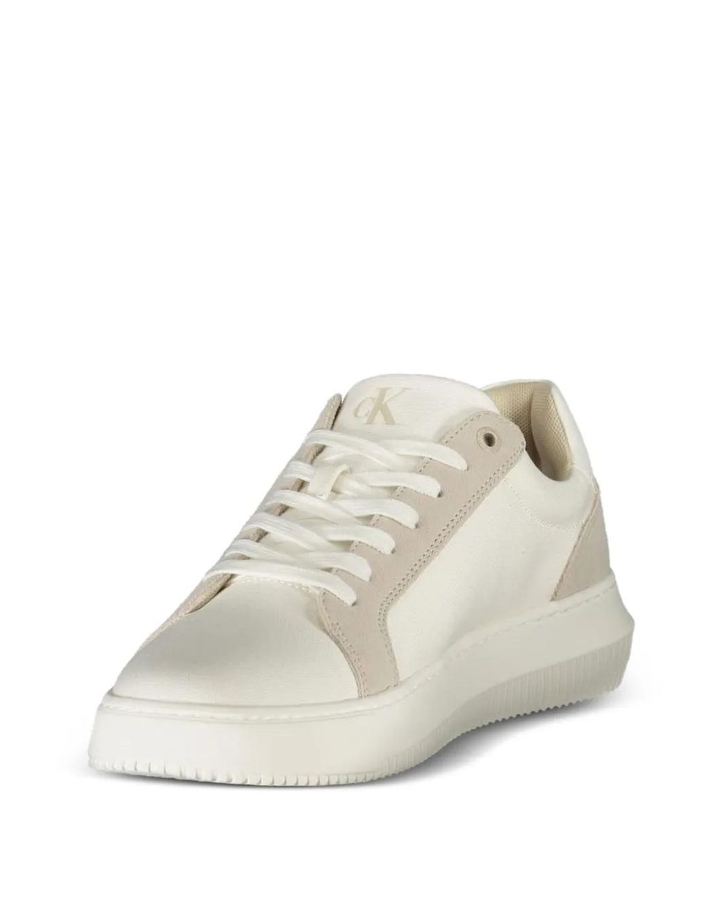 Calvin Klein White Polyurethane Sneaker for men
