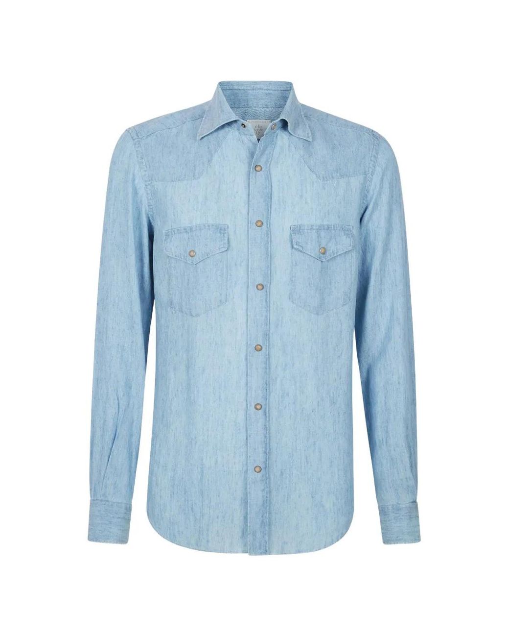 Camicia Western di Eleventy in Blue da Uomo