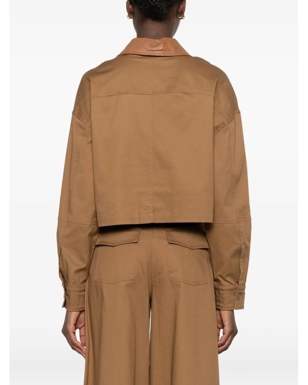 Marc Ellis Natural Contrast-Collar Jacket