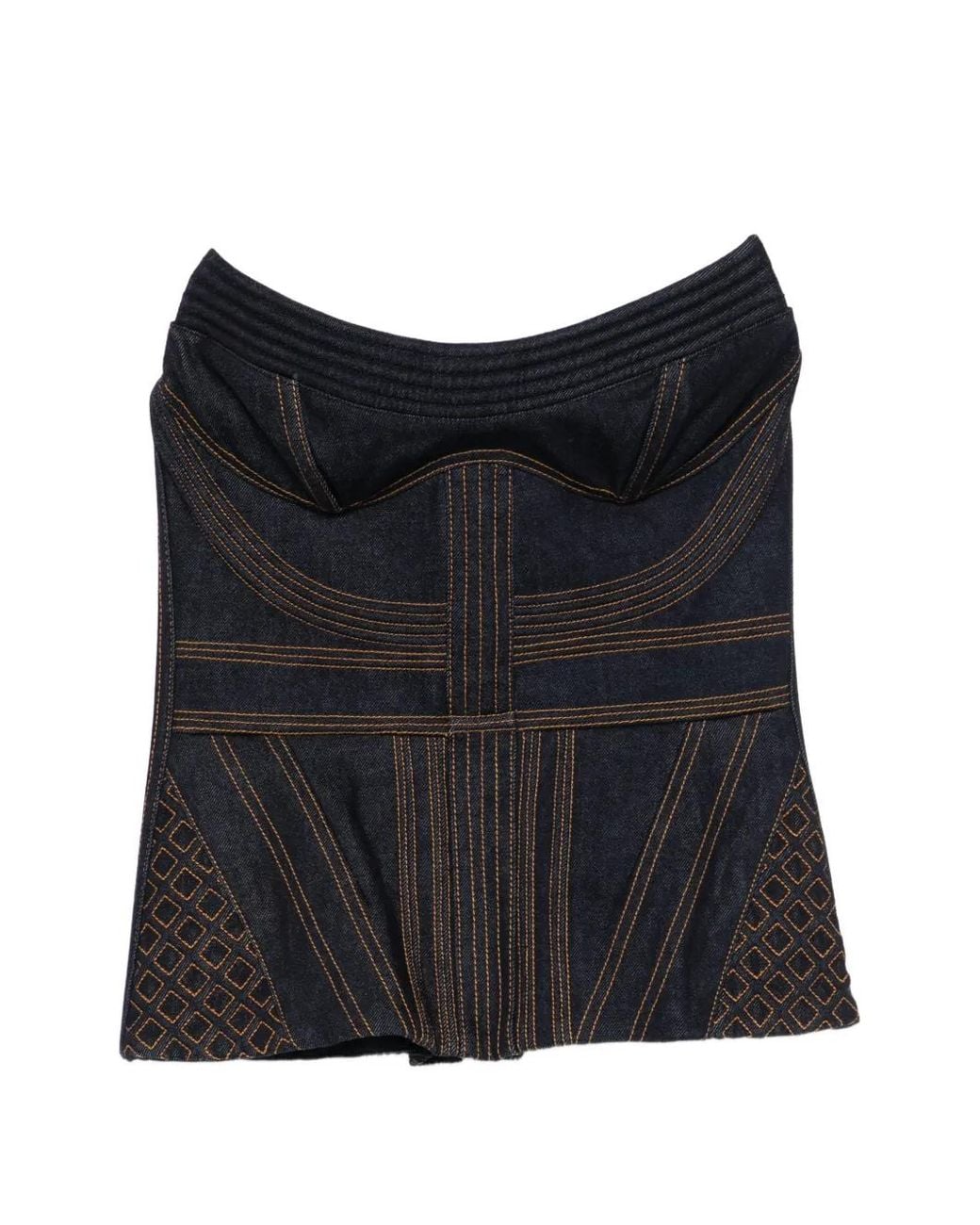 Zimmermann Black Corded Denim Corset