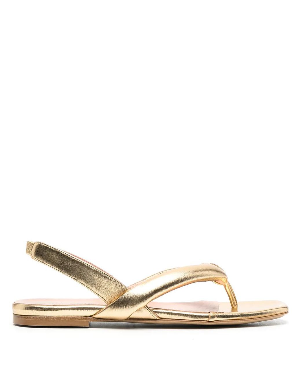 Gia Borghini Natural Thong Strap Slingback Sandals