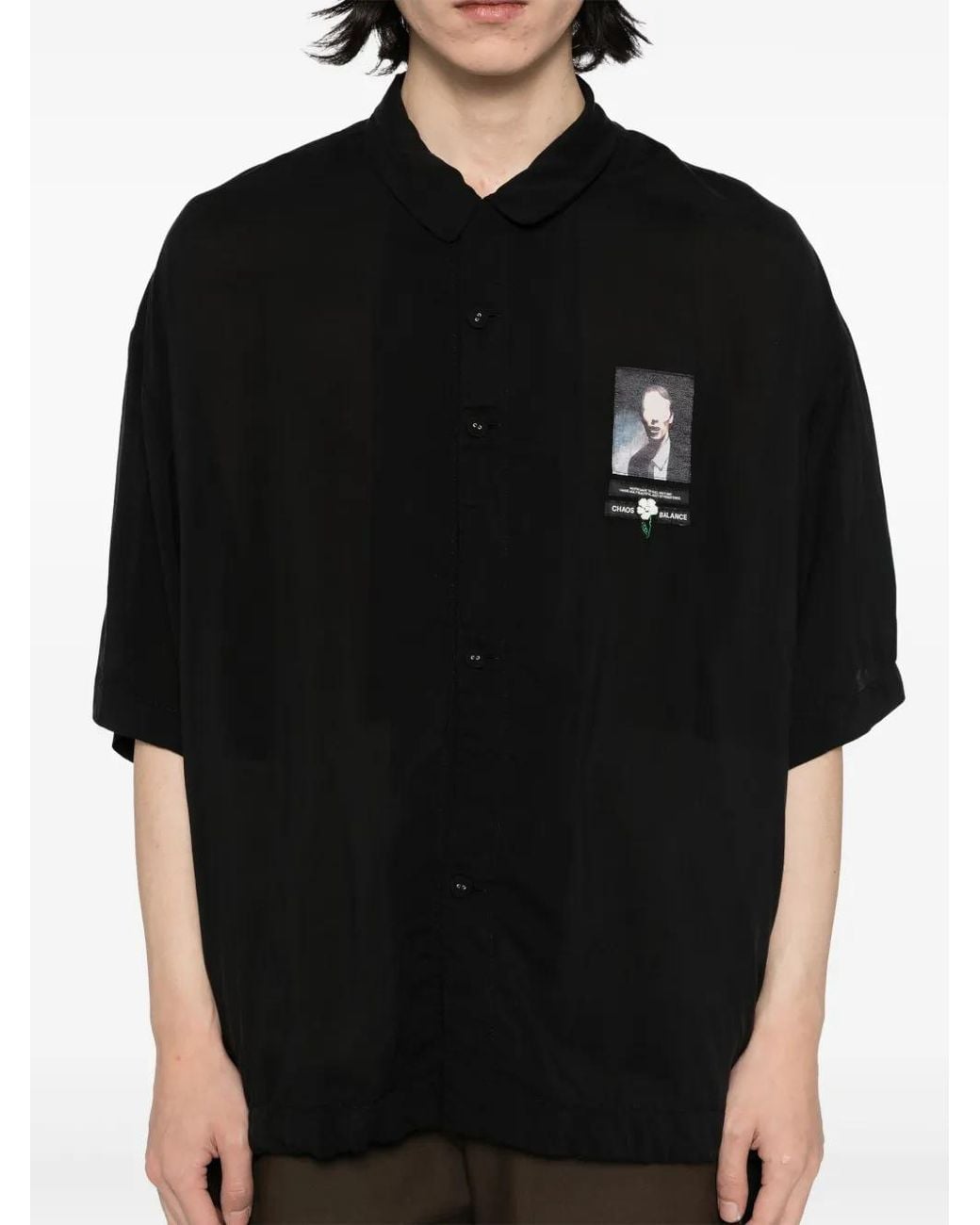Undercover Black Graphic-Print Shirt for men