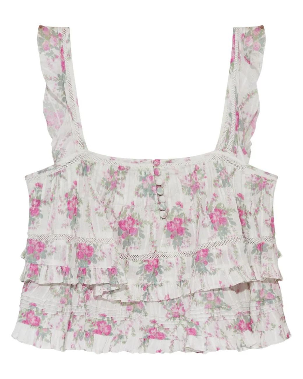 Top Novalee di LoveShackFancy in White