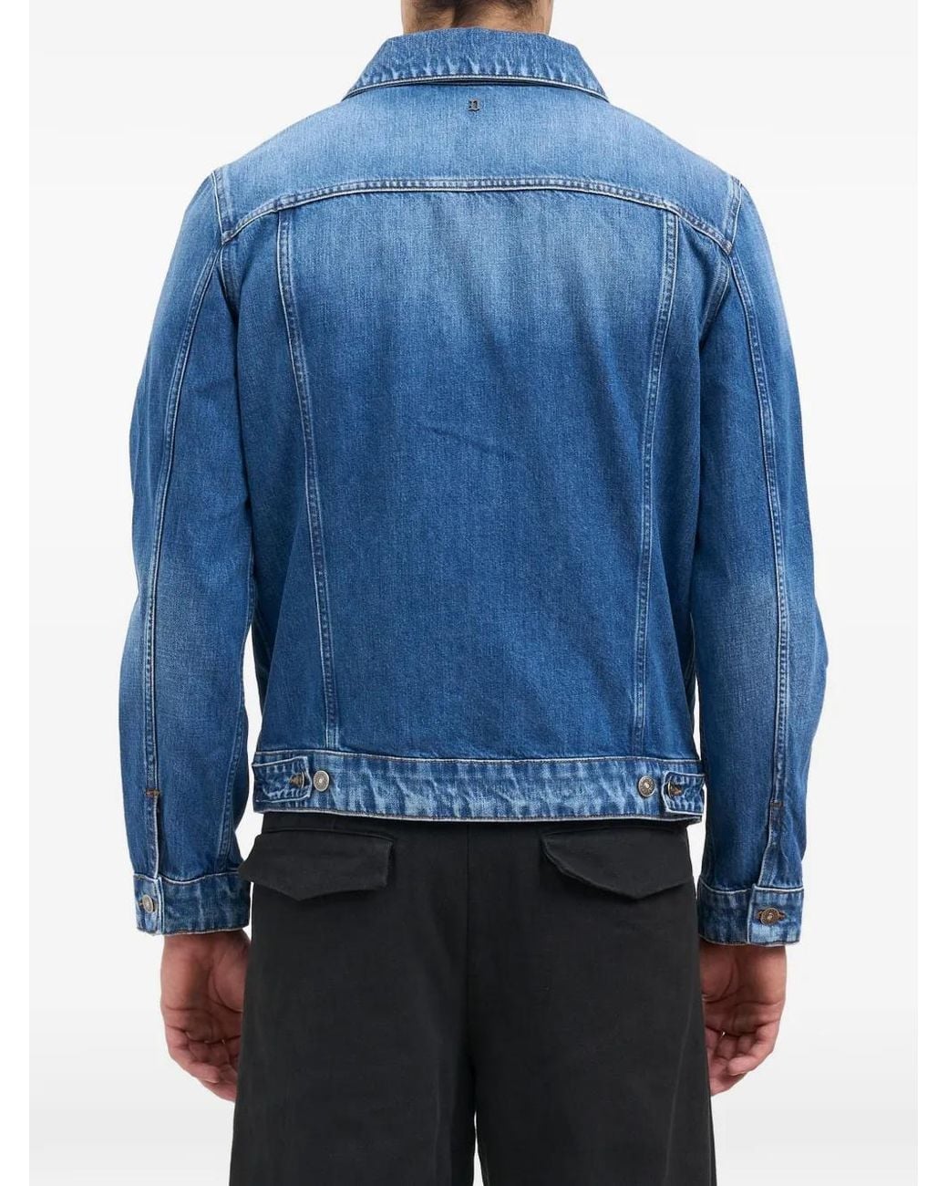 Dondup Blue Faded-Effect Denim Jacket for men