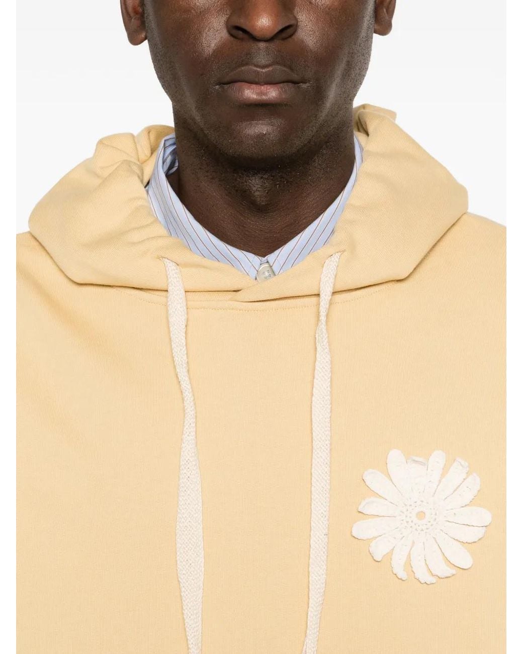 Sandro Natural Flower-Patch Hoodie for men