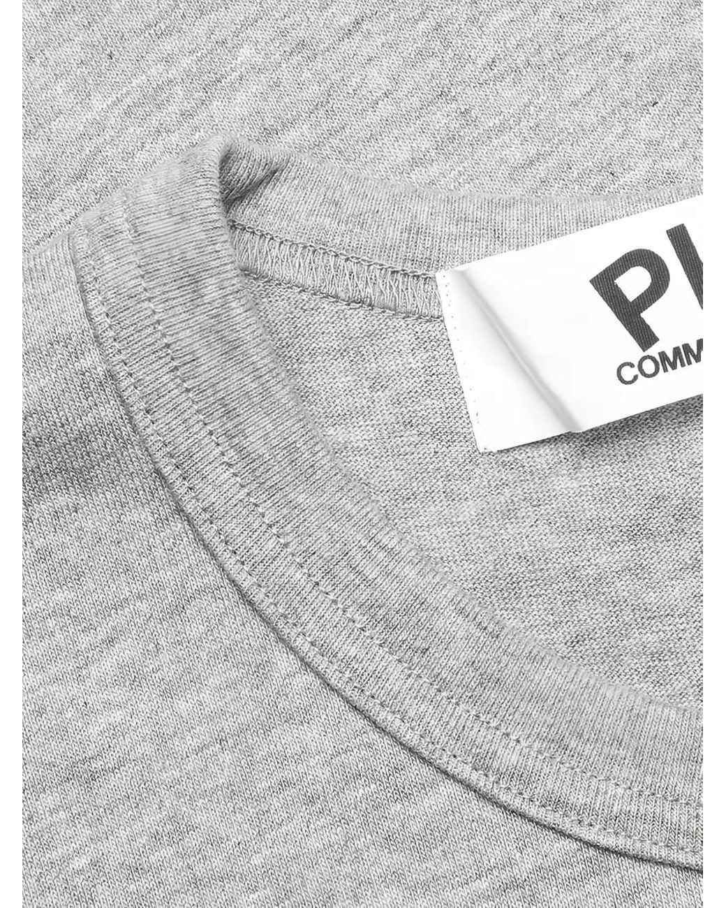 COMME DES GARÇONS PLAY Gray Cotton T-Shirt