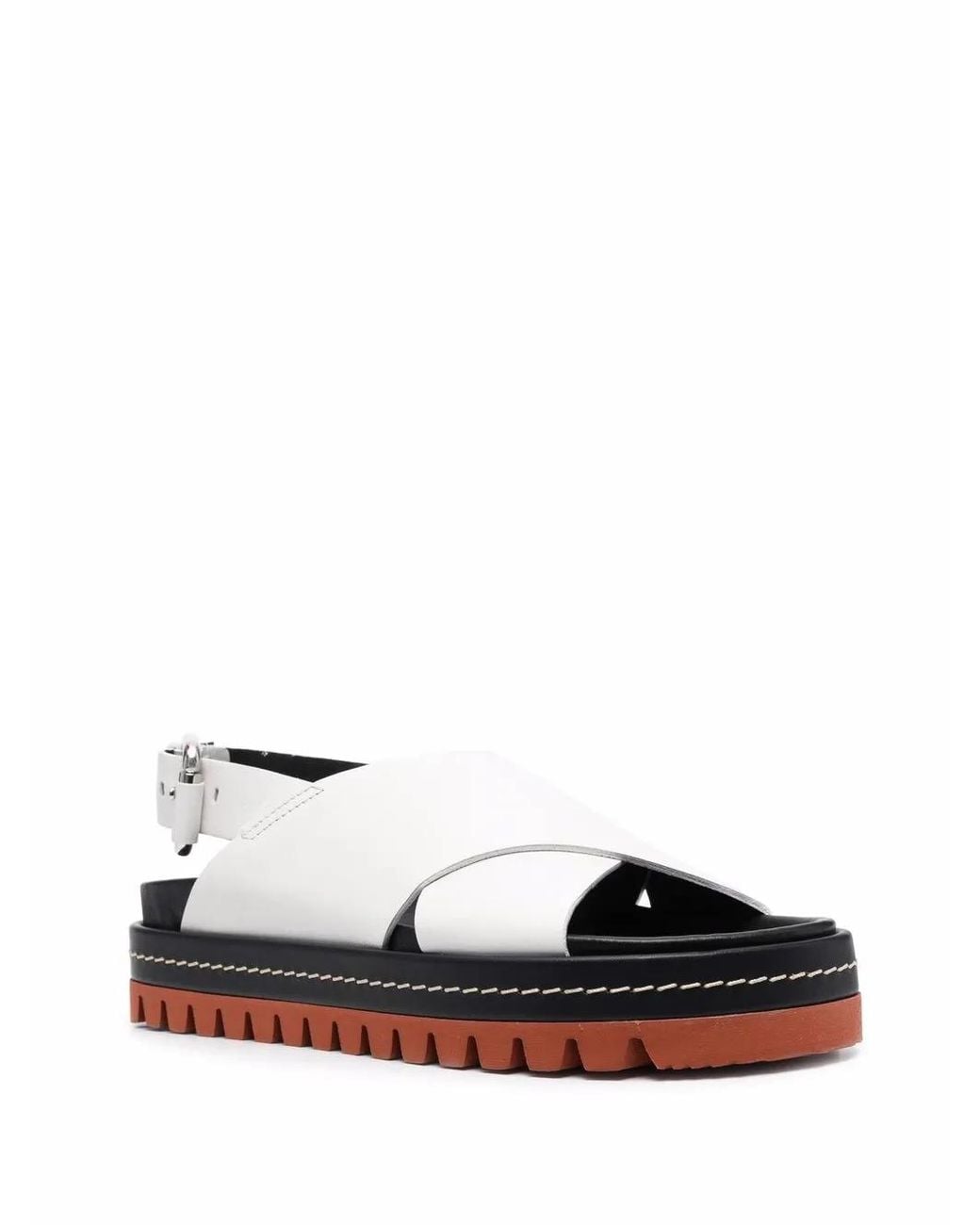 Plan C White Schuhe Platform Sandals