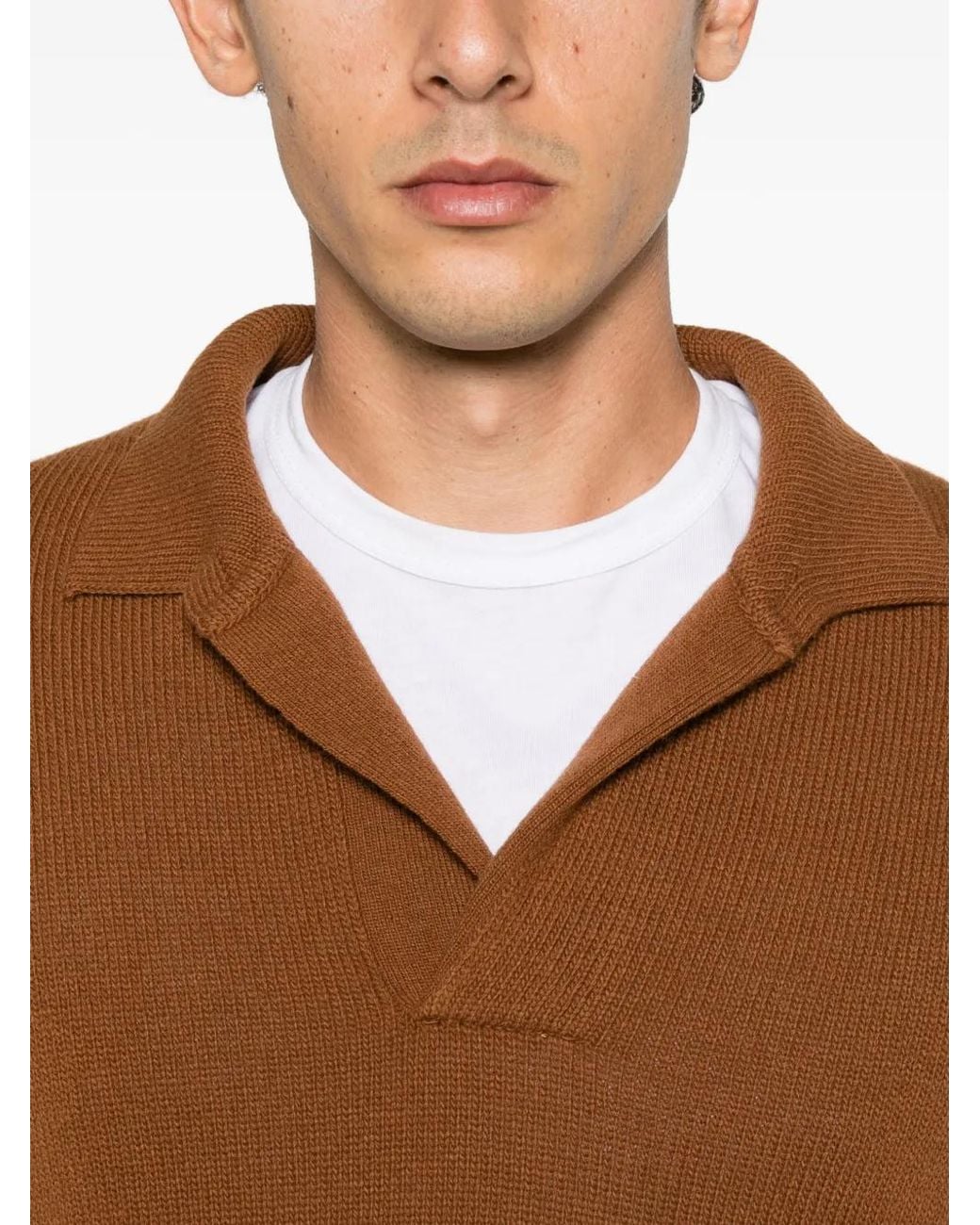 Seven Gauge Black Fine-Knit Sweater for men