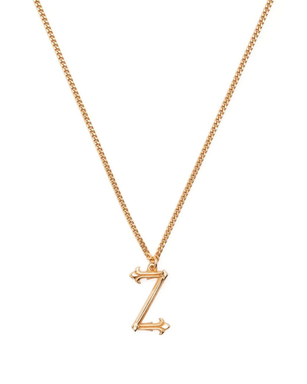 Emanuele Bicocchi Metallic Z Letter Pendant Necklace