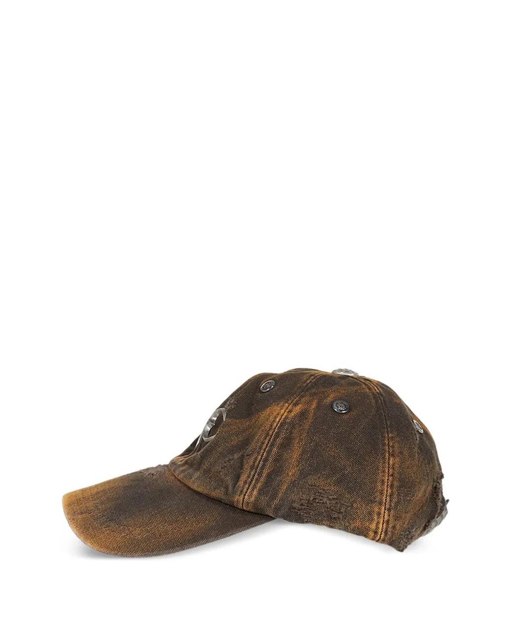 THUG CLUB Brown Washed Distressed Cap for men