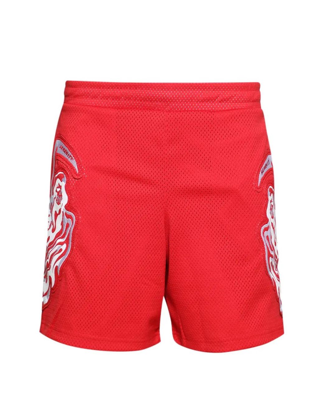 Warren Lotas Red Serenity Mesh Shorts for men