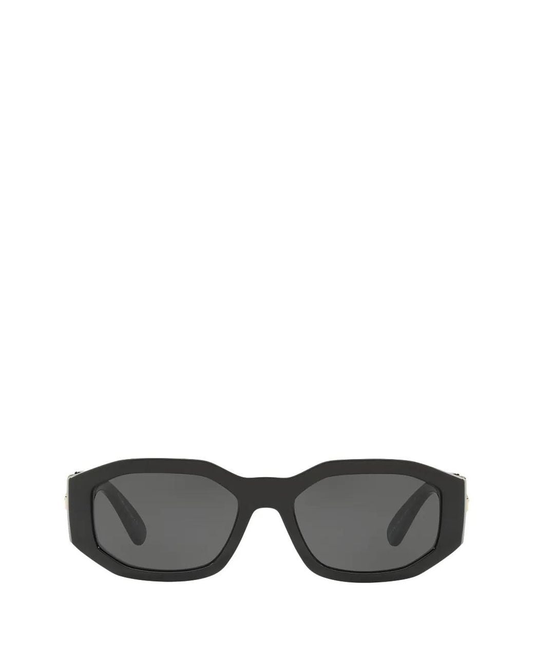 Versace Gray Medusa Biggie Geometric-Frame Sunglasses for men