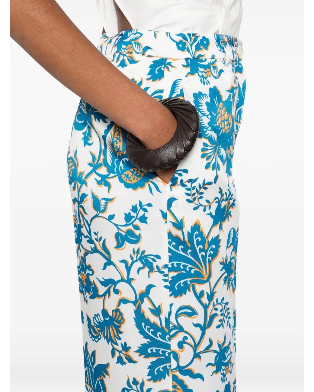 Etro Blue Floral Trousers