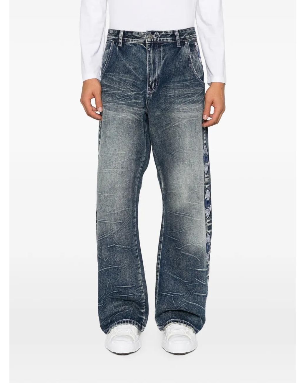 Kidsuper Blue Jean À Broderies for men