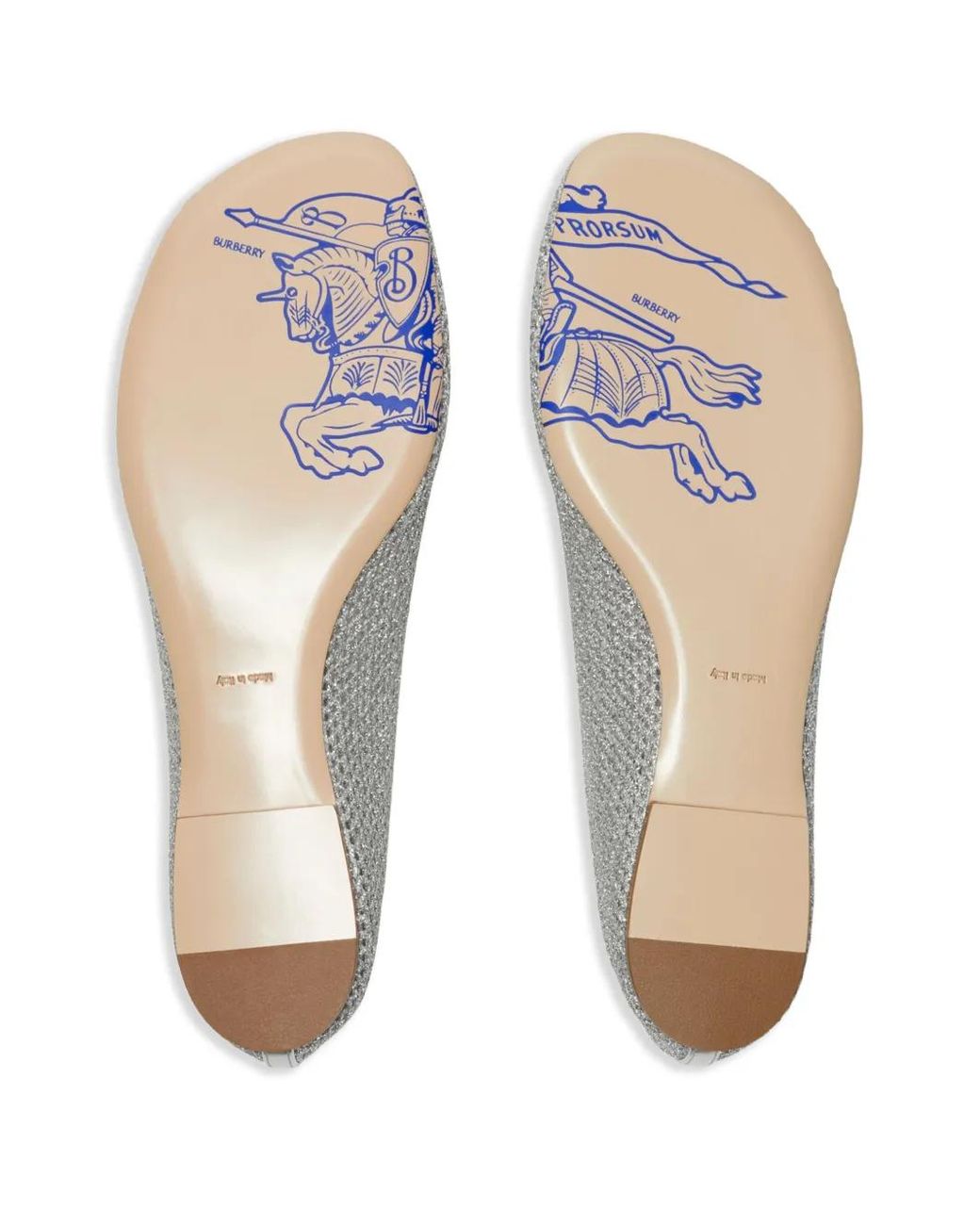 Ballerine in tessuto a rete di Burberry in Gray