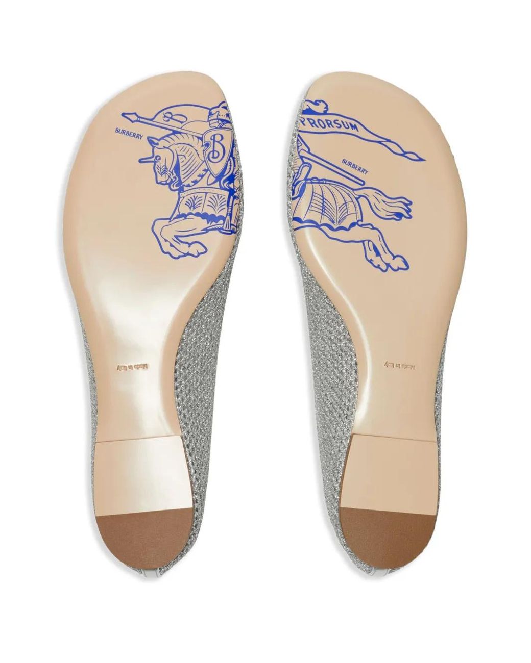 Burberry Gray Mesh Ballet Flats