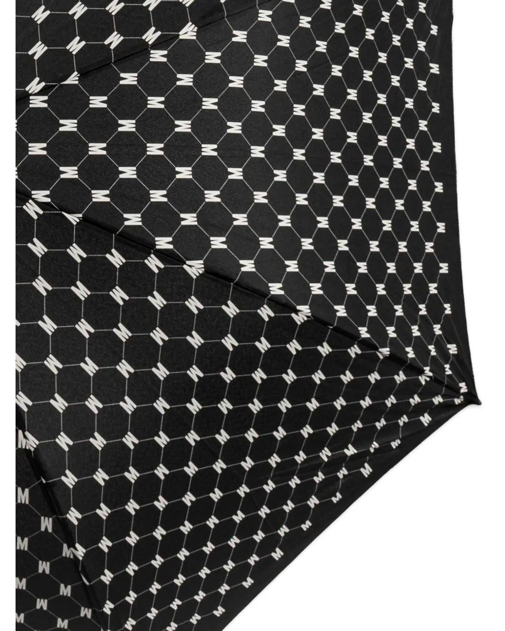 Moschino Black Monogram-Print Umbrella