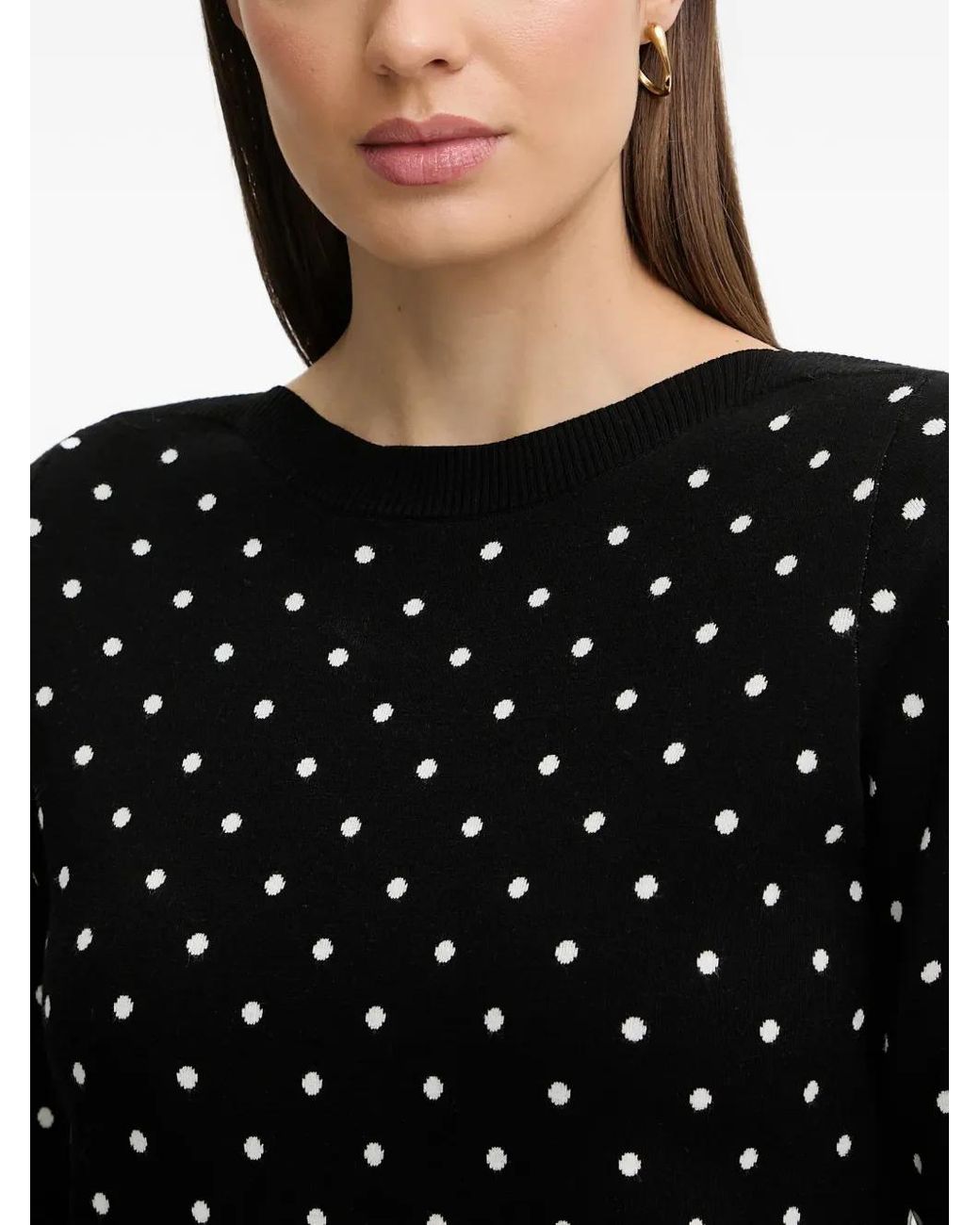 Joop! Black Konstantina Polka-Dot Print Sweater