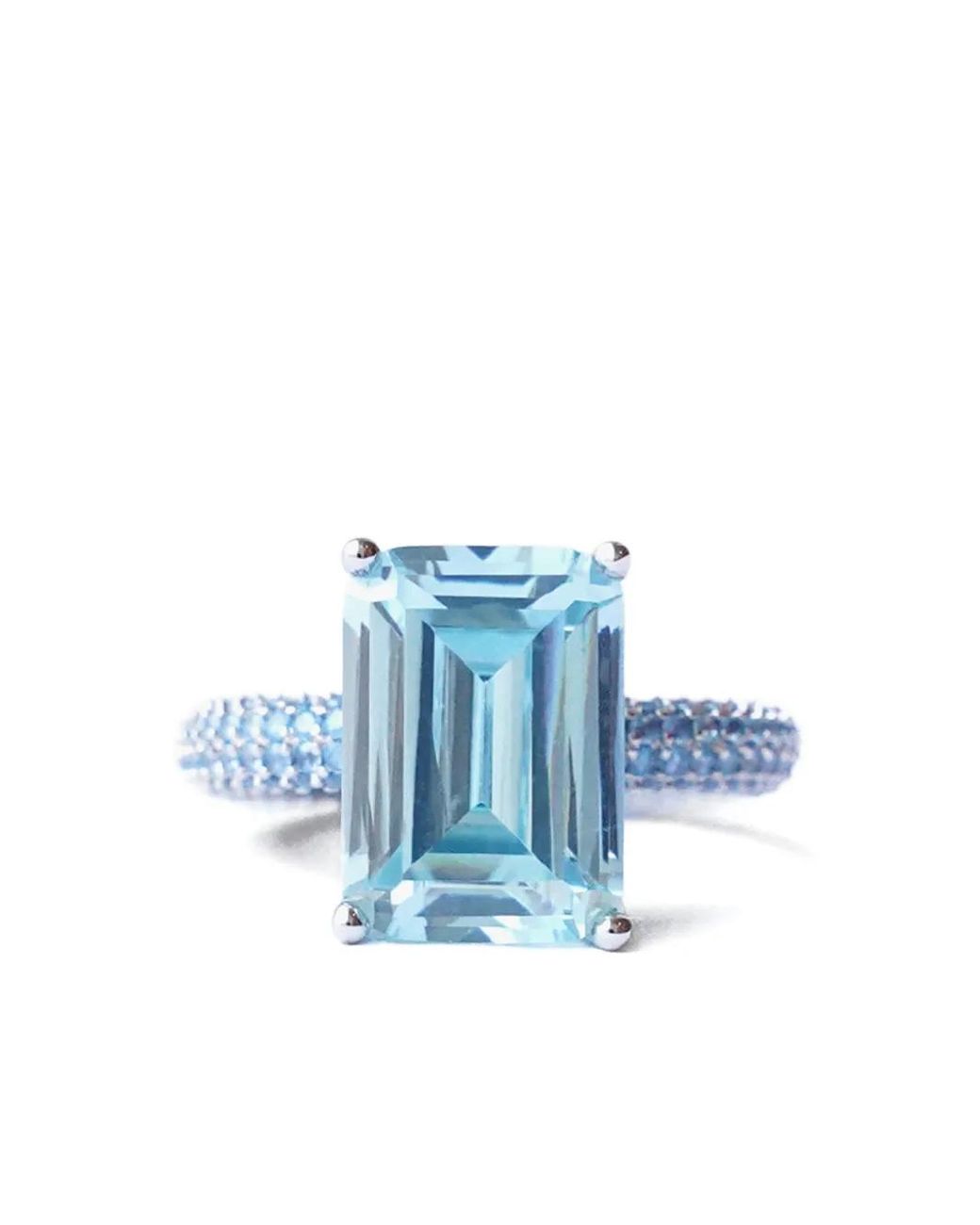 Izabel Display Blue Mega Rectangle Ring