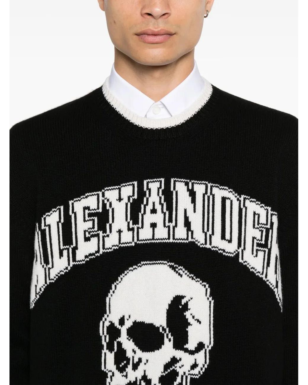 McQueen Varsity Sweater in Black für Herren