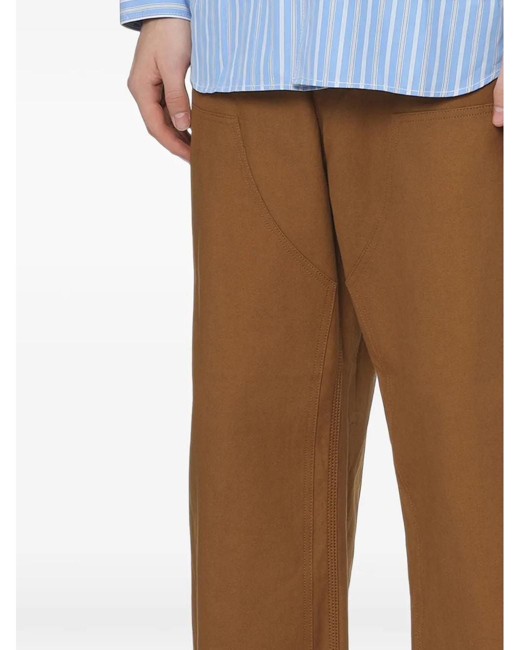 Comme des Garçons Brown Straight-Leg Trousers for men