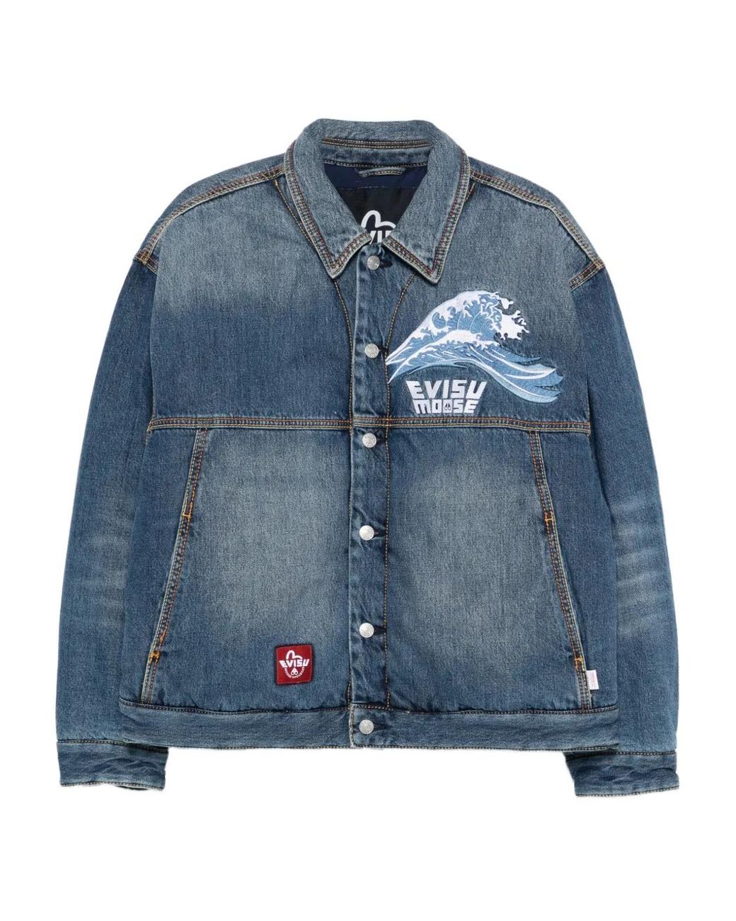 Moose Knuckles Blue X Evisu Graphic Print Jacket for men