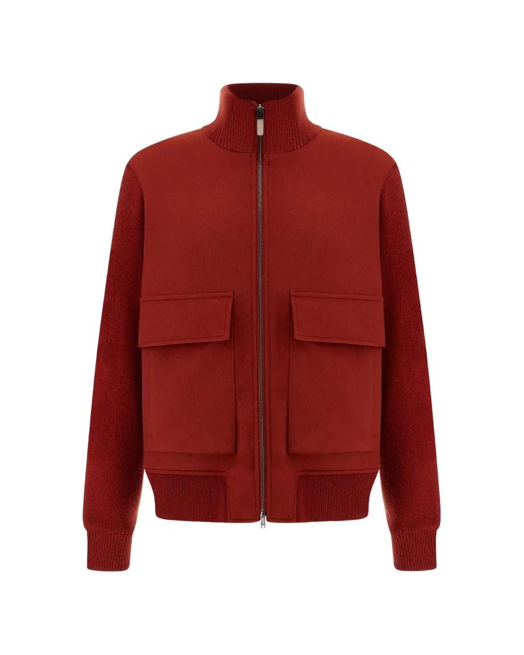 Paul & Shark Red Aliseo Panelled Bomber Jacket for men