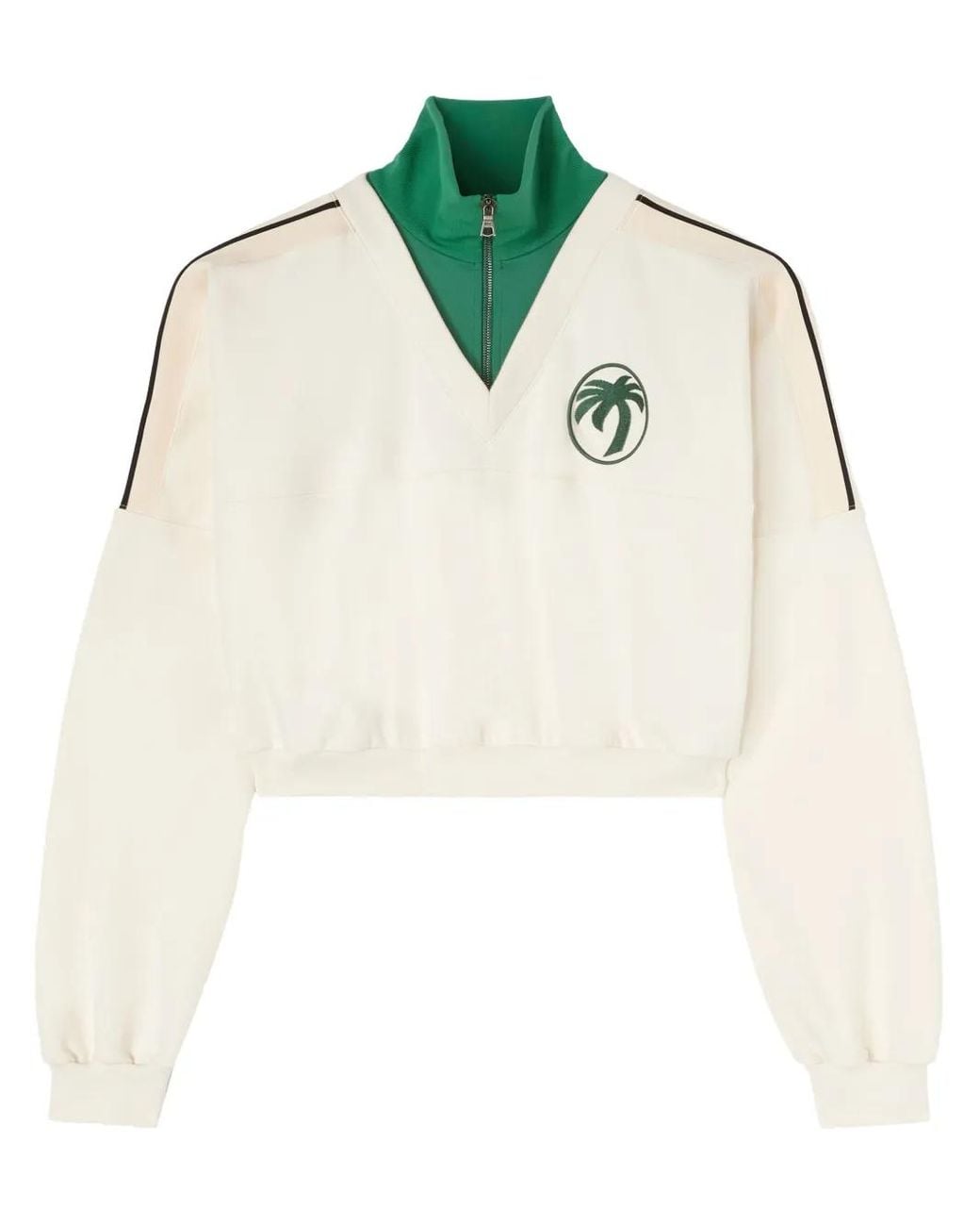 Palm Angels Natural Oval Palm Zipped D Crew Off