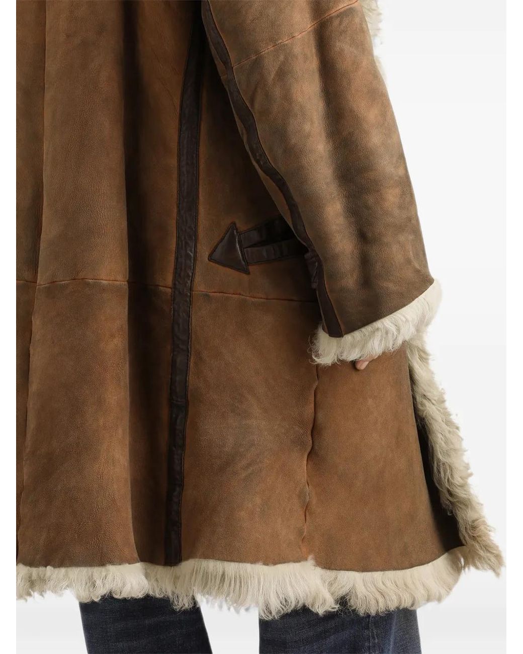 Dolce & Gabbana Blue Shearling Coat for men