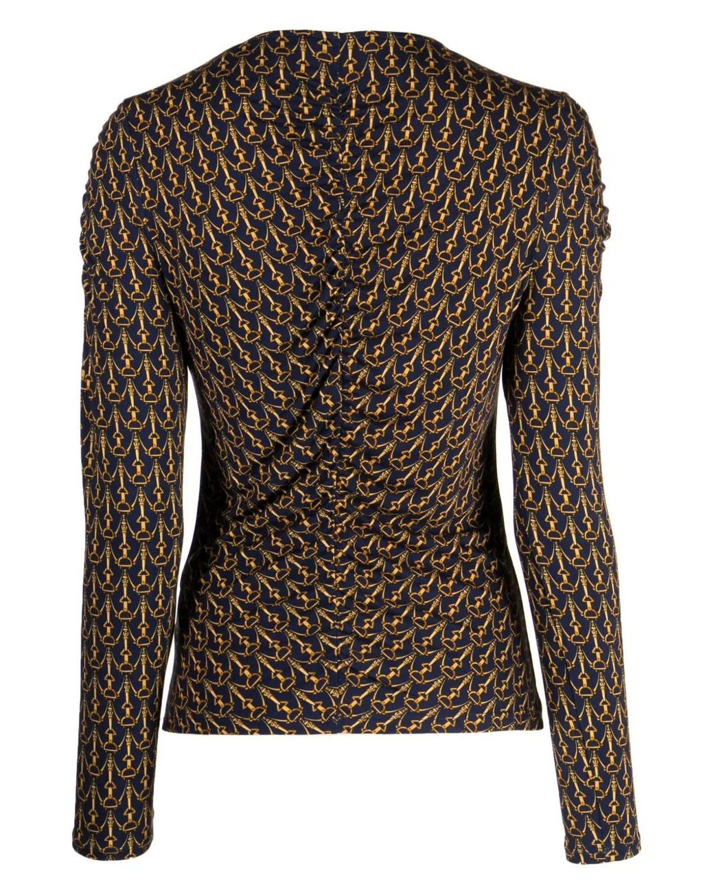 Veronica Beard Brown Neeta Monogram Top