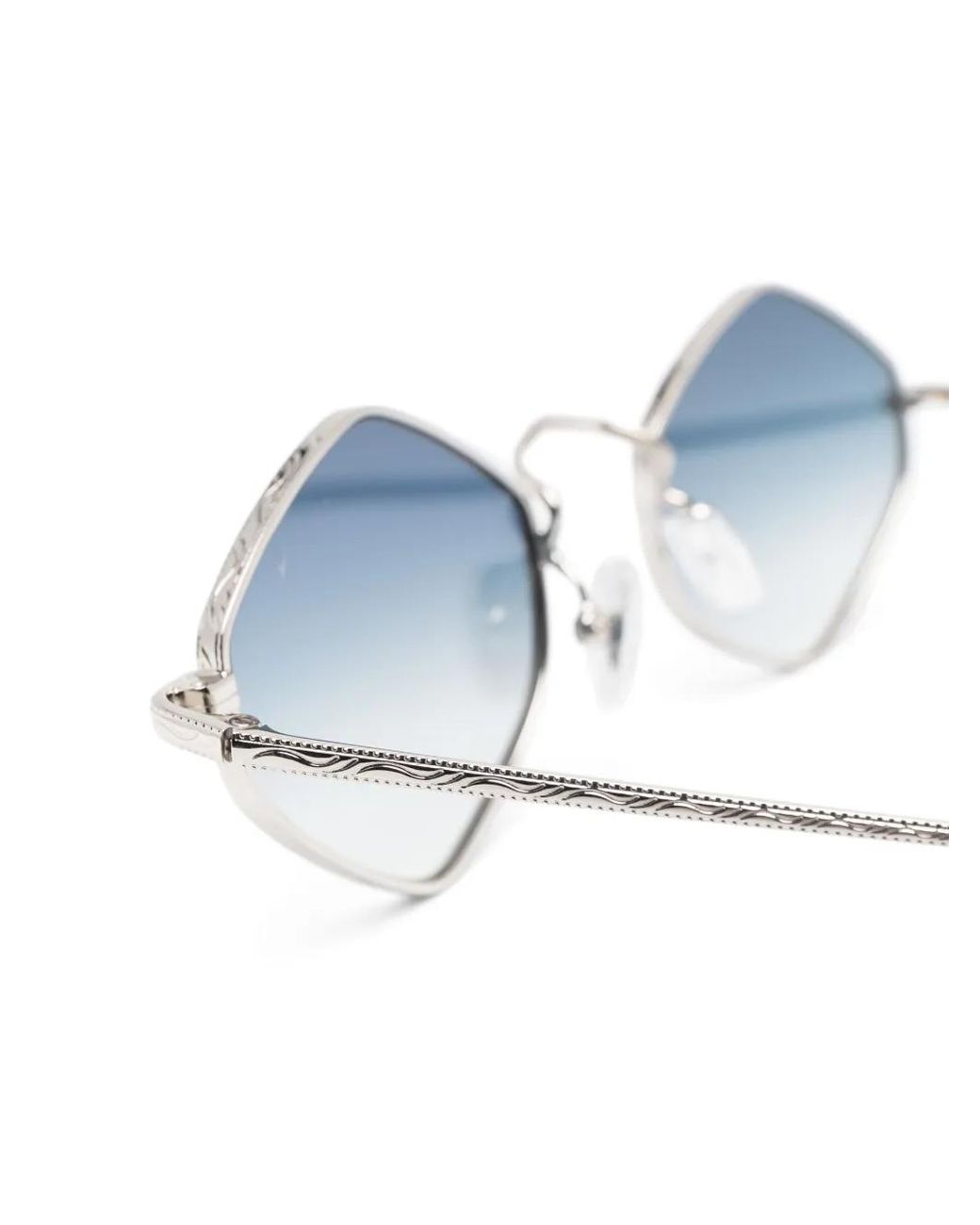 Eyepetizer Blue Canar Geometric-Frame Sunglasses