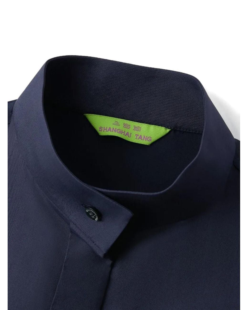 Shanghai Tang Blue Silk Blouse