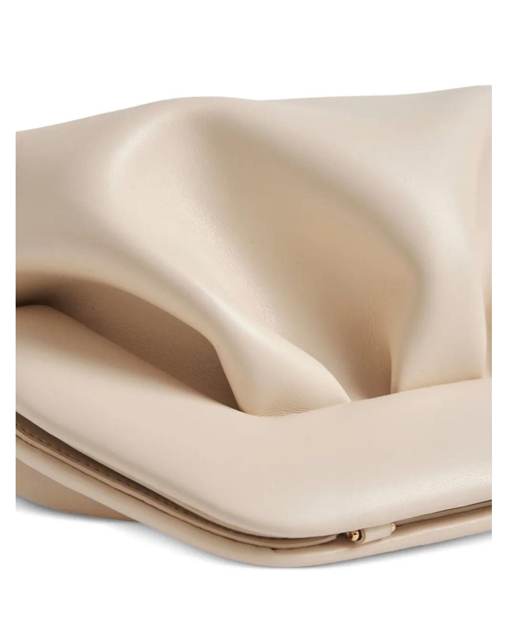 THEMOIRÈ Natural Medium Bios Gathered-Top Clutch Bag
