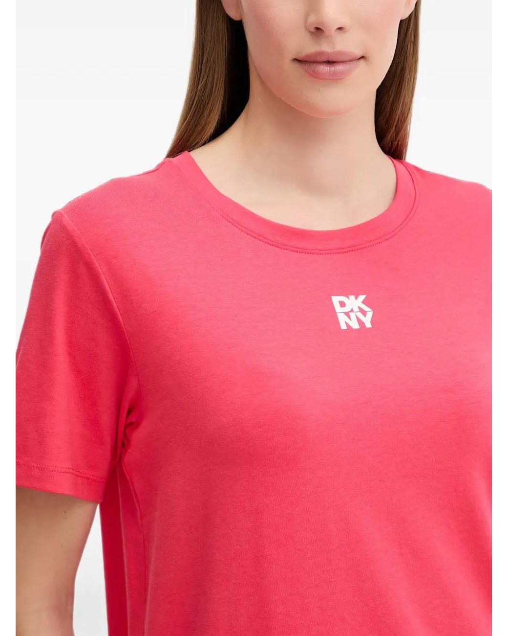 DKNY Pink Pyjama Fleuri À Logo Imprimé