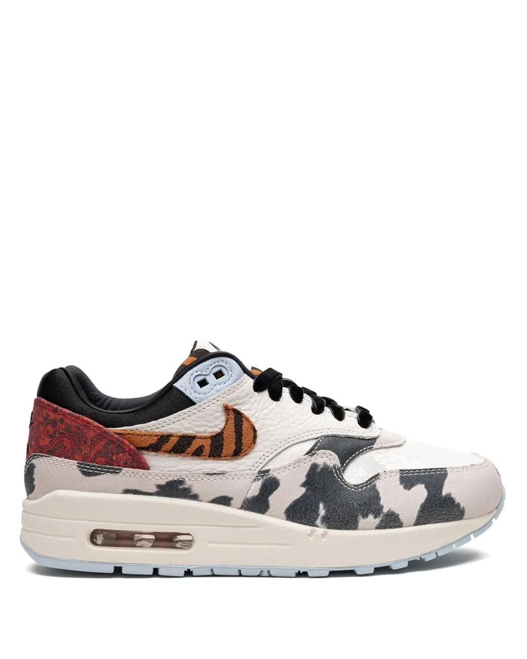 Nike Natural Air Max 1 '87 "Tiger Swoosh Cow Print" Sneakers