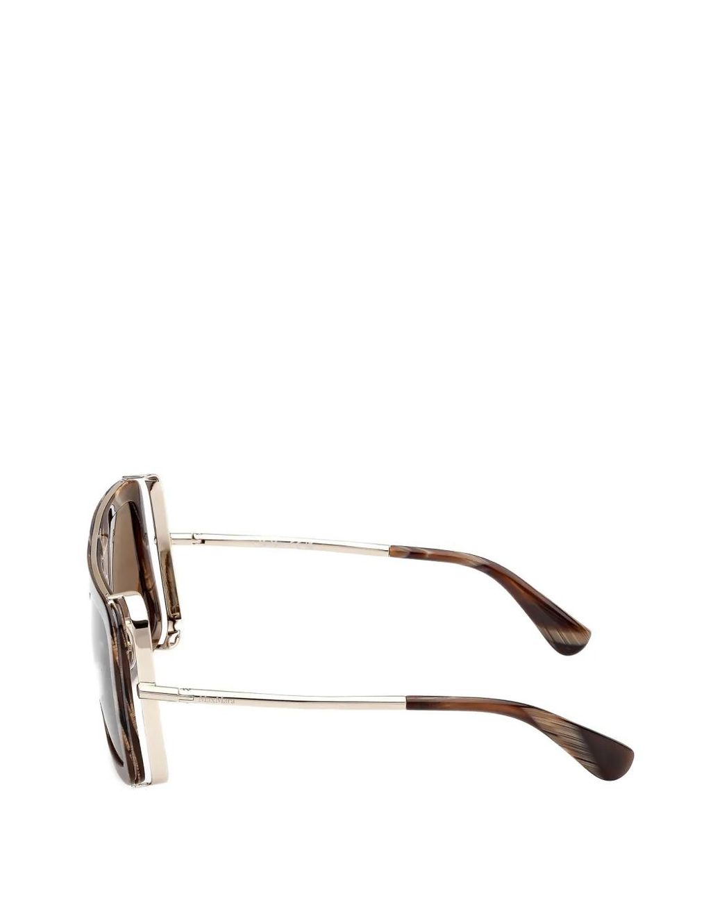 Max Mara Eyewear Brown Square-Frame Sunglasses