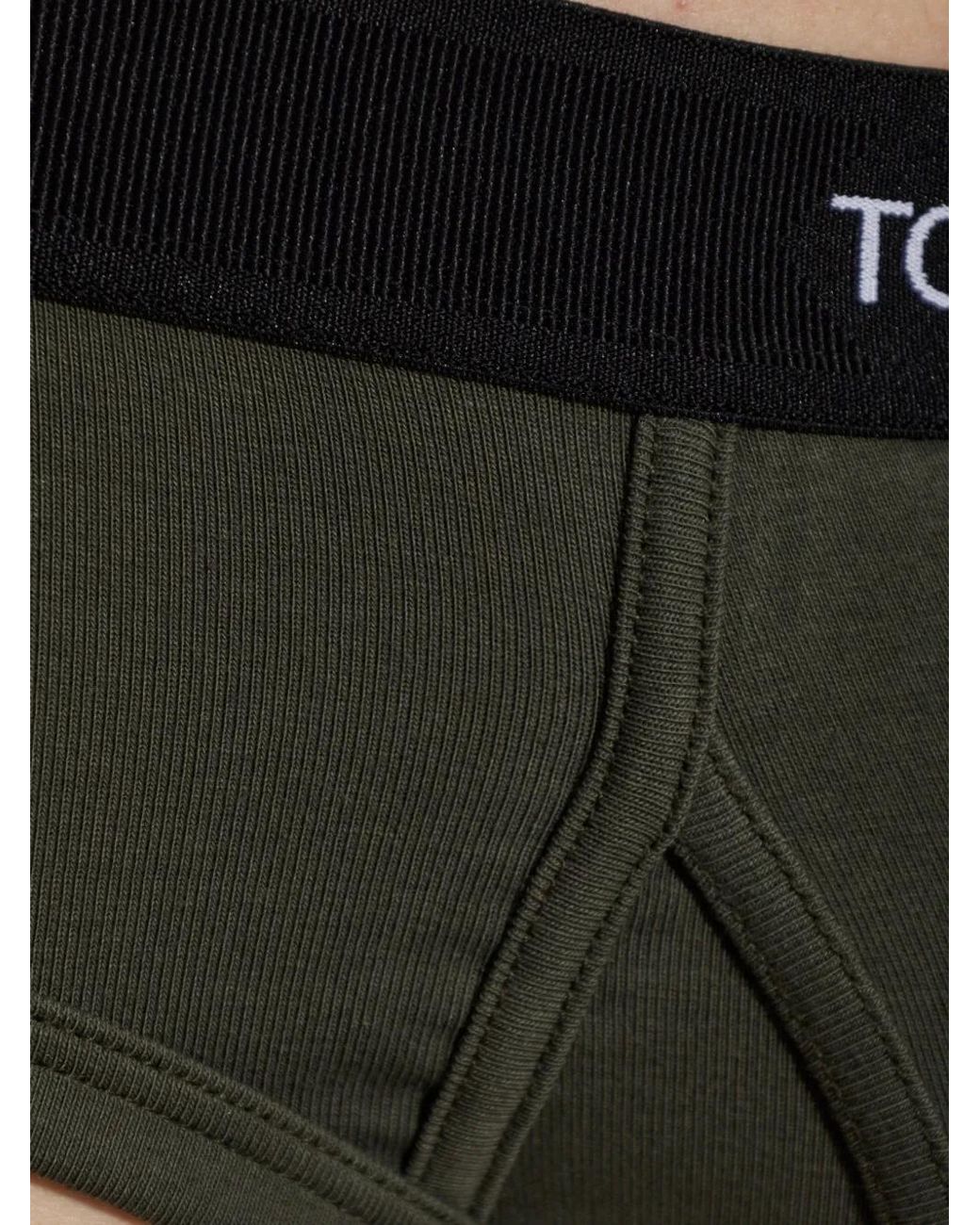 Tom Ford Black Logo-Waistband Briefs (Set Of Two) for men