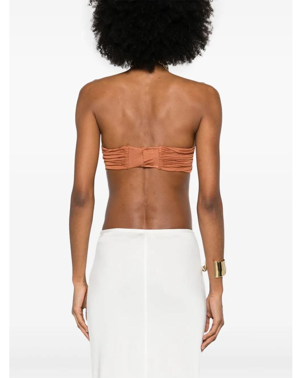 GIUSEPPE DI MORABITO Brown Twist-Detail Top