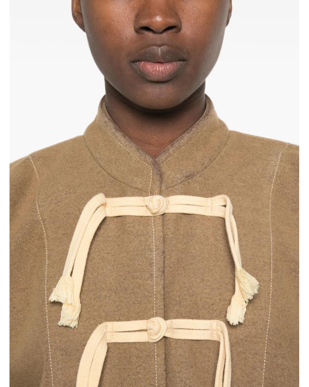 Uma Wang Jack Met Kwastjesdetails in het Natural