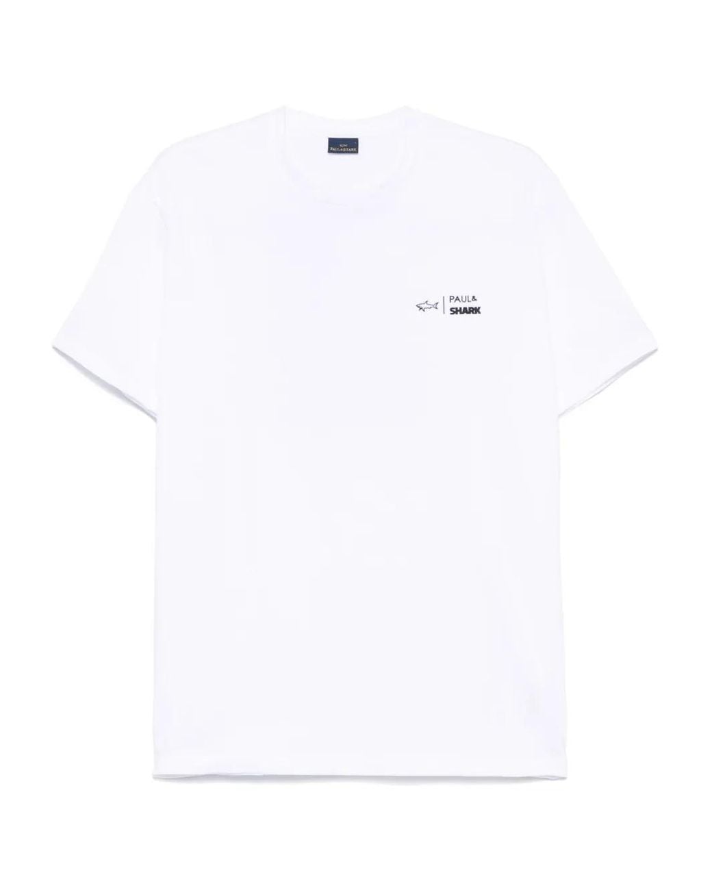 Paul & Shark White Paul & Shark Ocean Print Cotton T-Shirt for men