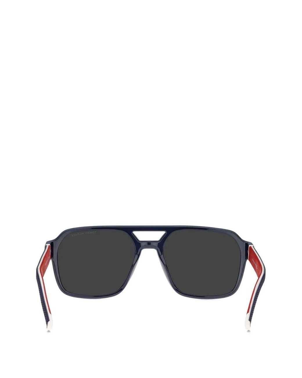Tommy Hilfiger Black Geometric-Frame Sunglasses for men