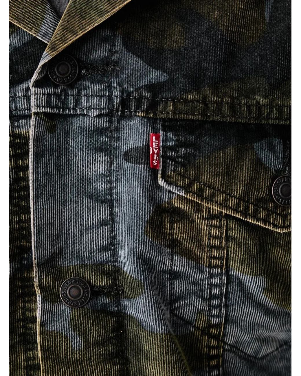 Levi's Gray Camouflage-Print Corduroy Jacket for men