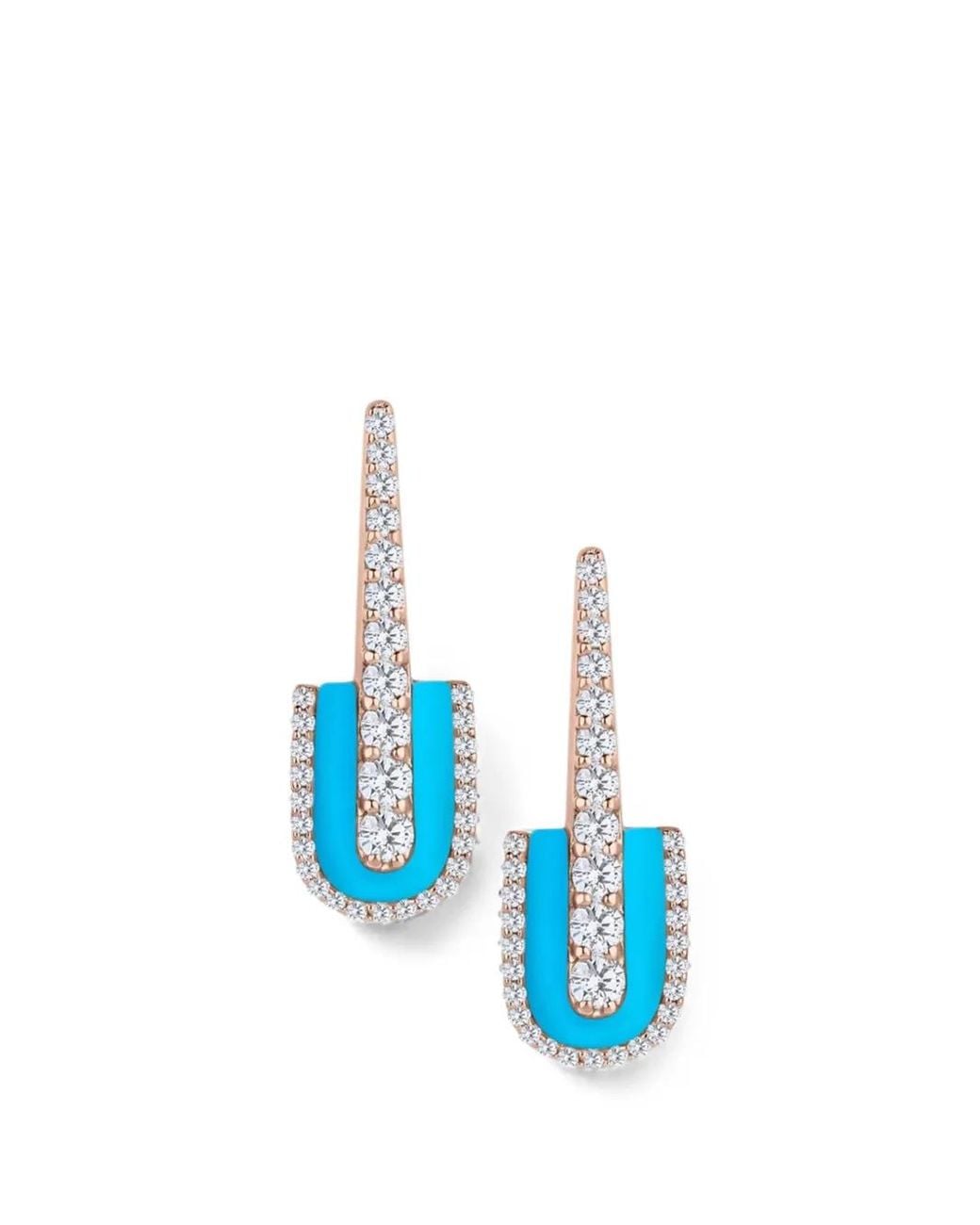 UNION LOS ANGELES Blue And Diamond Earrings