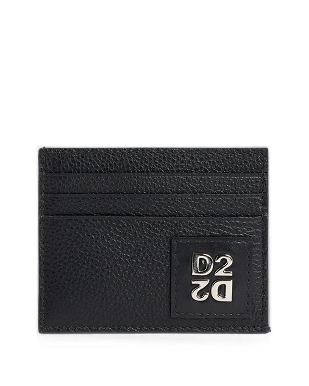 DSquared² Black D2 Upside Down Credit Card Holder for men