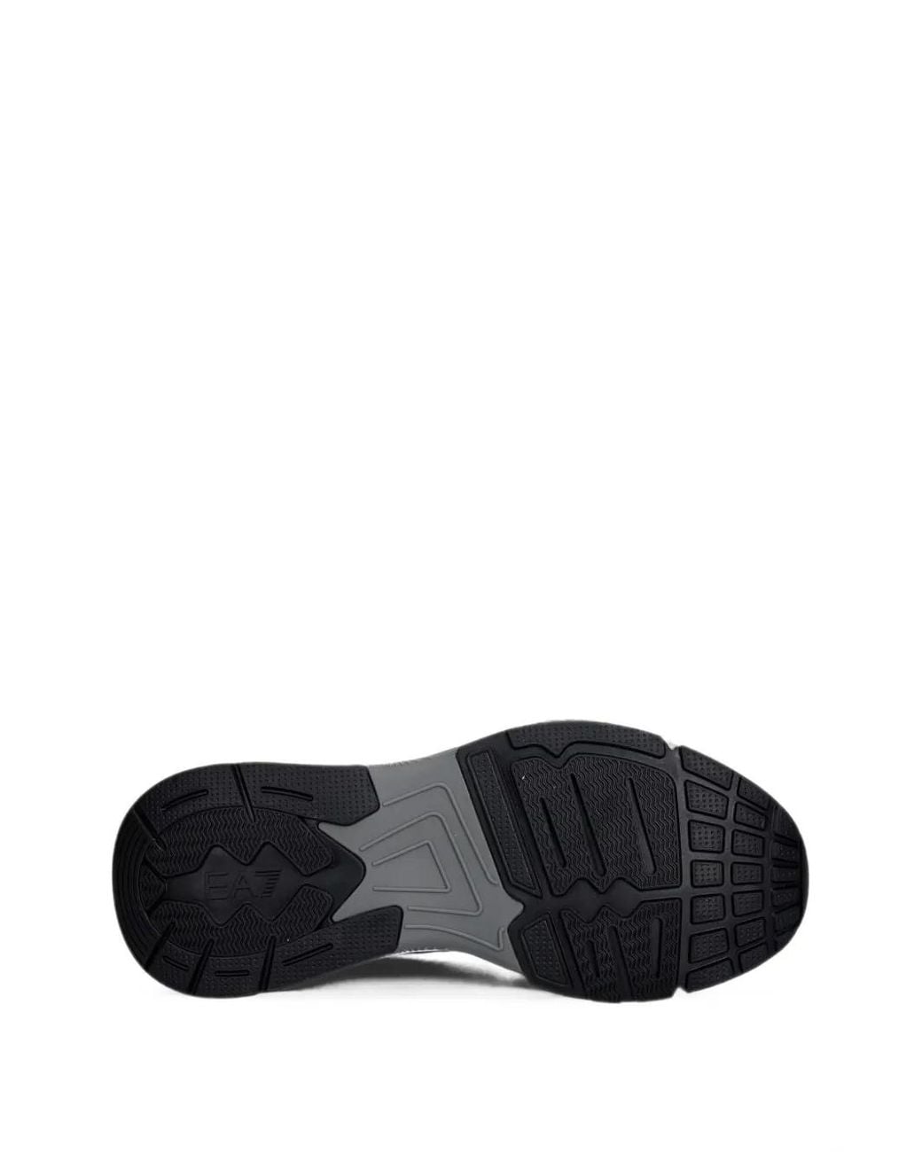 EA7 Black Logo-Patch Mesh Sneakers